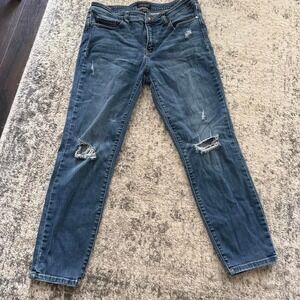Judy Blue Med Wash Distressed Denim Jeans 13/31 Relaxed Fit